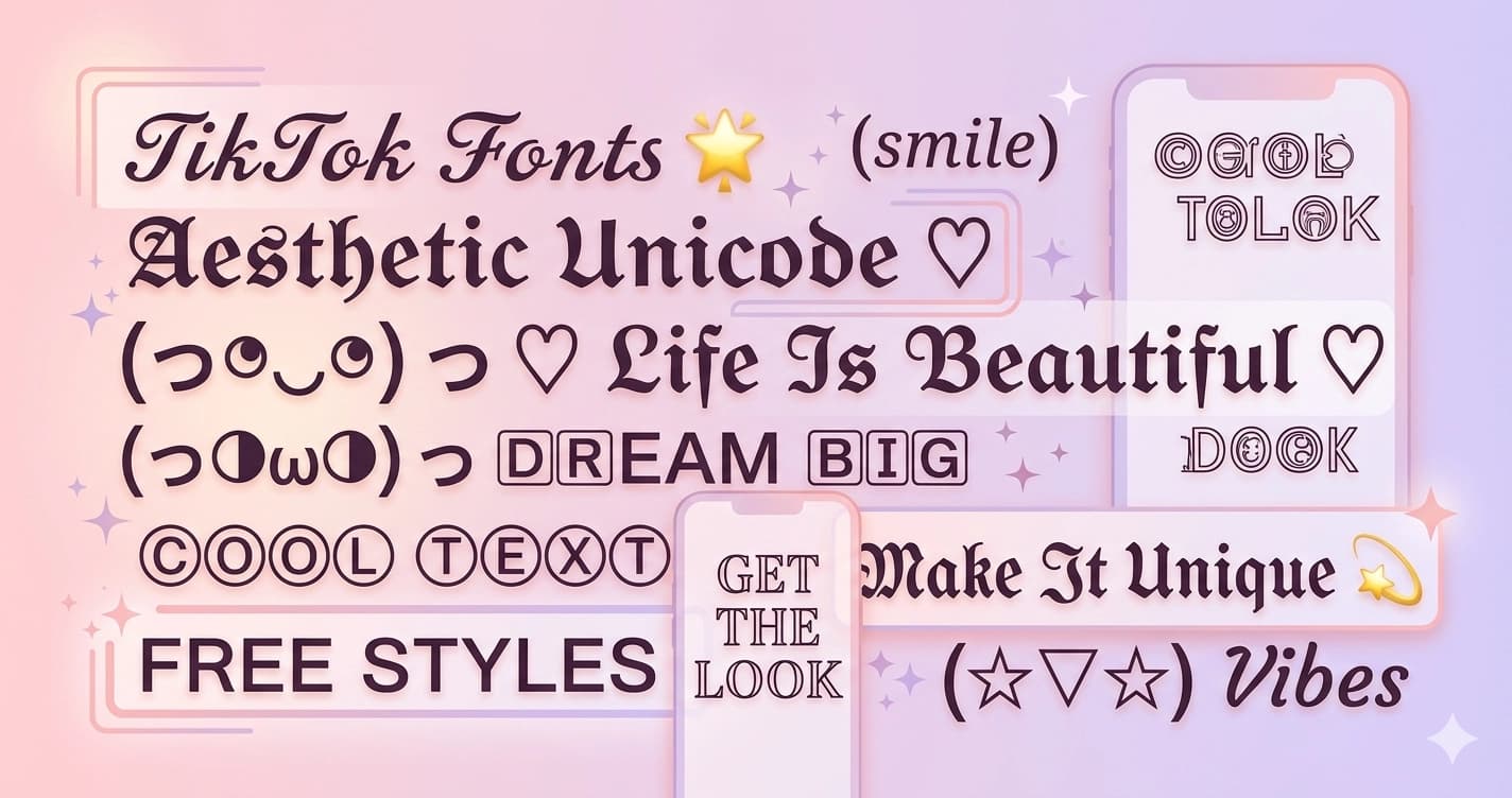 Aesthetic Fonts for TikTok Bios and Captions