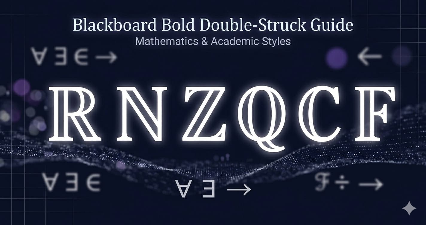 Double-Struck Fonts — The Mathematical Origins of Blackboard Bold Unicode