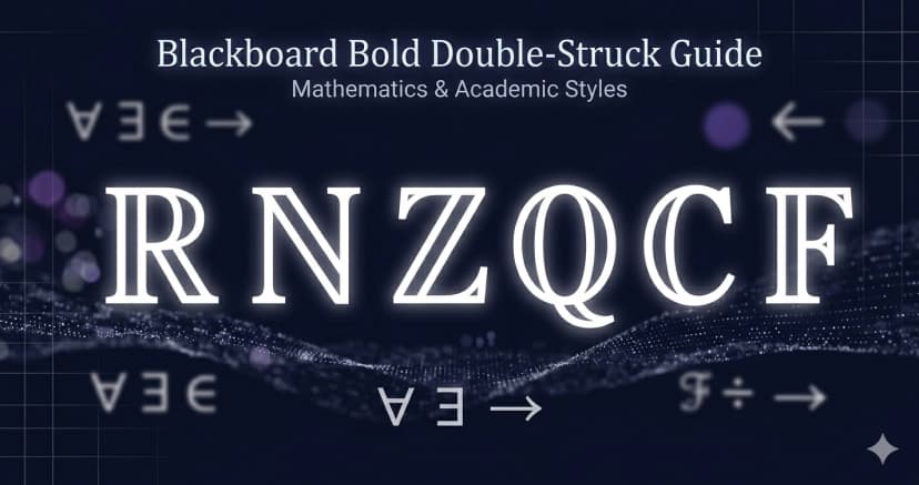 Double-Struck Fonts — The Mathematical Origins of Blackboard Bold Unicode