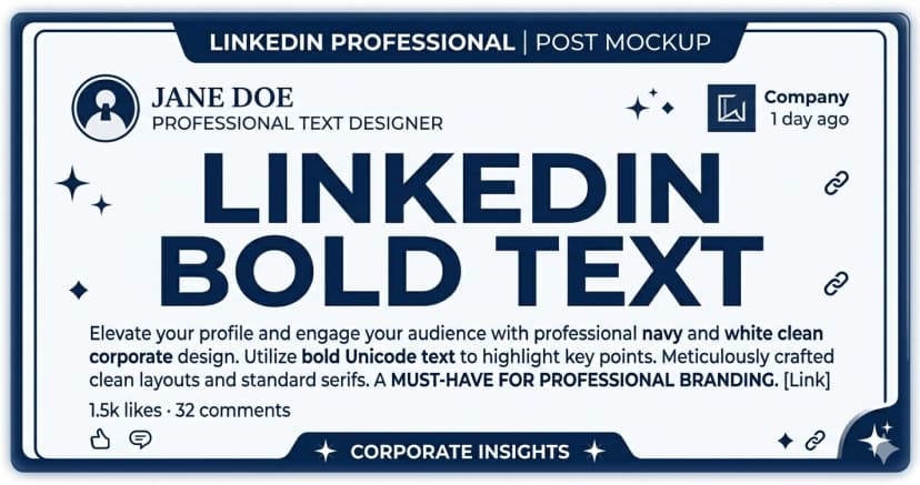 LinkedIn Bold Text — How to Make Bold Text in LinkedIn Posts and Profile