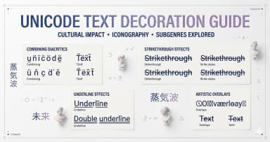 Unicode Text Decoration — Strikethrough, Underline, and Overlay Effects Without HTML