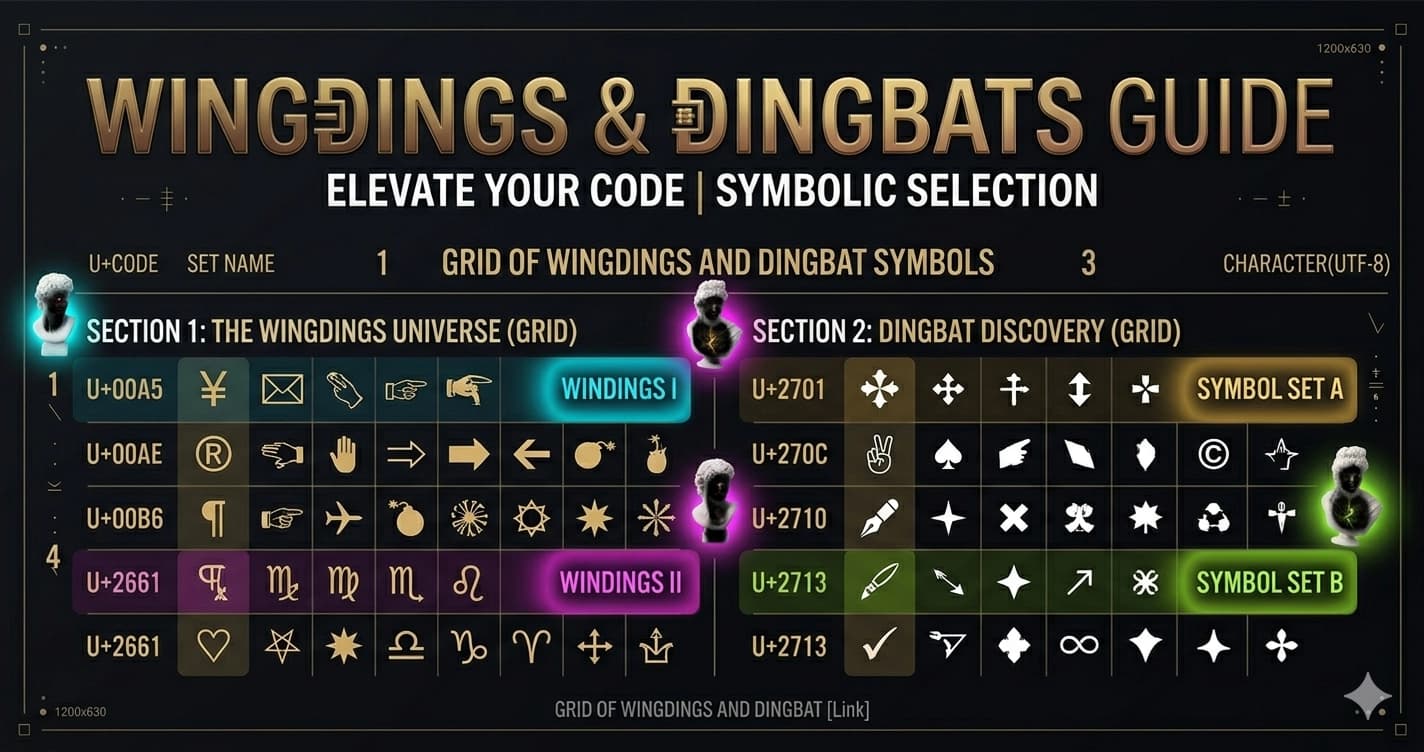 Wingdings, Dingbats, and Symbol Fonts — History, Meaning, and What They Became