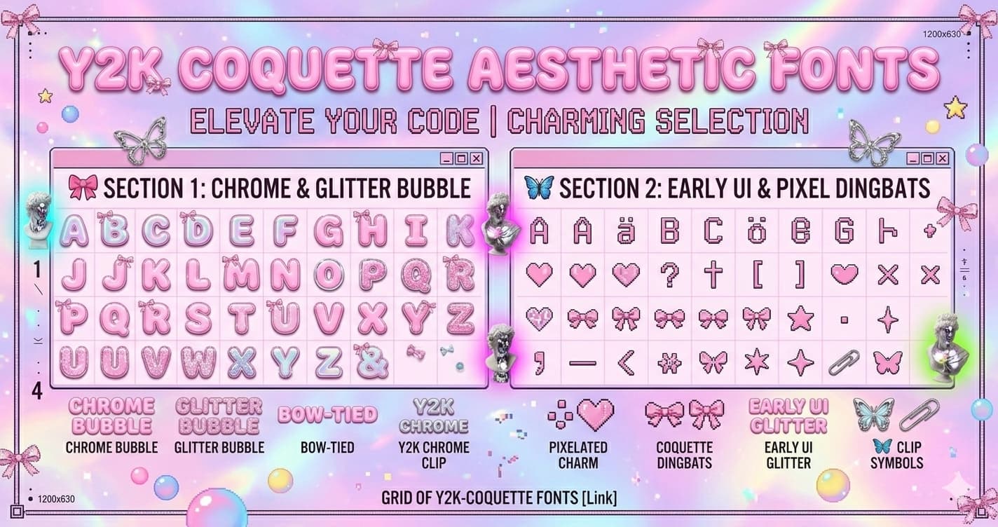 Y2K vs. Coquette vs. Dark Academia — Which Aesthetic Font Matches Your Vibe