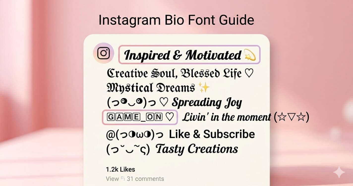 Best Fonts for Your Instagram Bio in 2026
