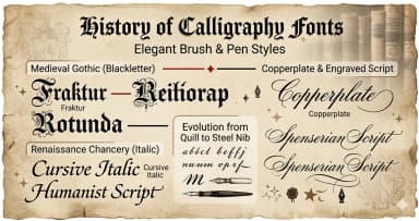 Calligraphy Through the Ages โ From Ancient Scripts to Digital Fonts