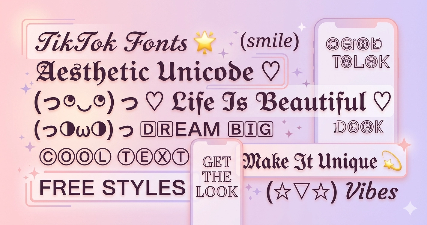 Aesthetic Fonts for TikTok — Bios and Captions Guide